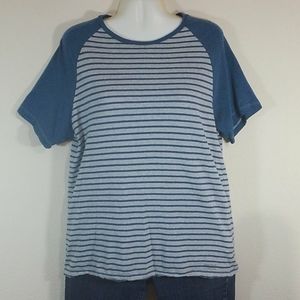Calvin Klein Jeans Striped SS Cotton Tee Sz M